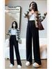 2024 Petite Maternity Pants: Spring/Autumn Wear, No Belly Support, Drawstring, Straight/Wide Leg, Long Pants