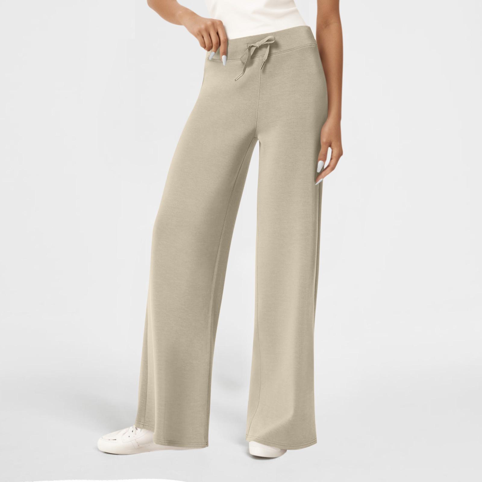 

Женские широкие спортивные брюки с высокой талией, мешковатые расклешенные брюки, спортивные штаны на шнурке XXL хаки