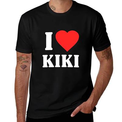 Ich liebe Kiki T-Shirt Anime T-Shirts für Mann schwarz Baumwoll-T-Shirt schlicht für Mann Paket T-Shirt für Mann 100 Prozent Baumwoll-T-Shirt
