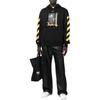 Off-White Diag Arrow Slim Hoodie Black/White Men Tops OMBB097C99FLE0131001