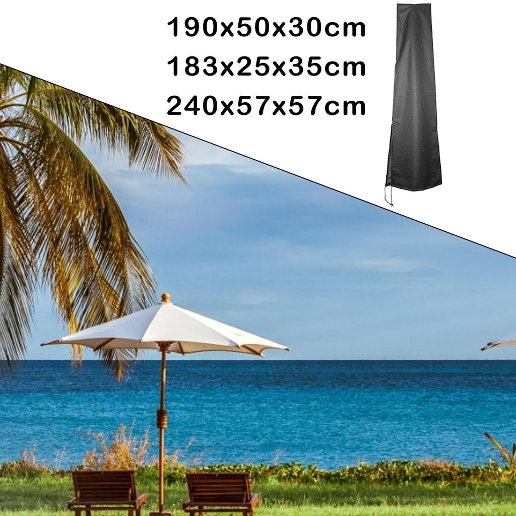 Terrasse Outdoor Sonnenschirmhülle mit Reißverschluss Offset Sonnenschirmhülle Regen Wind Staub