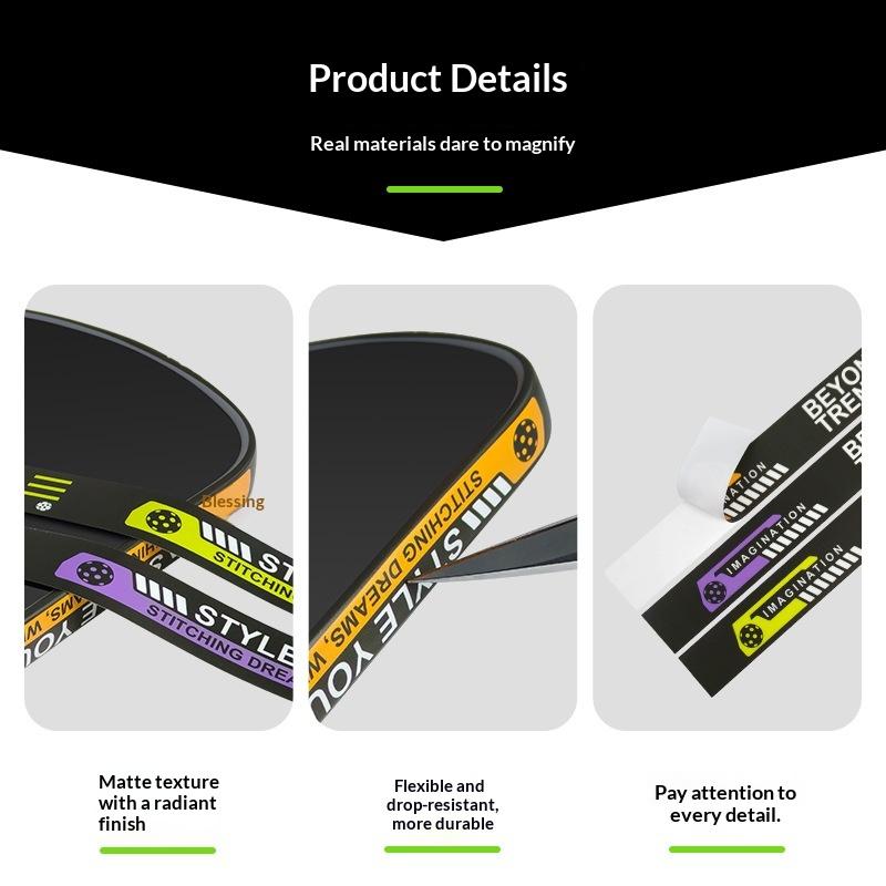 16Mm Pickleball Racket Edge Sticker Scratch-Proof Shock Absorption Paddle Head Edge Tape Anti-Fall Durable Frame Protective Tape