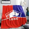1Pc LOSC Lille Print Flannel Blanket High Quality Warm Comfortable Cover for All Seasons Perfect for Gifts Home Decor