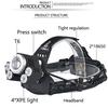 Outdoor 30W USB Charging 5 LEDs Zoom Headlamp Flashlight