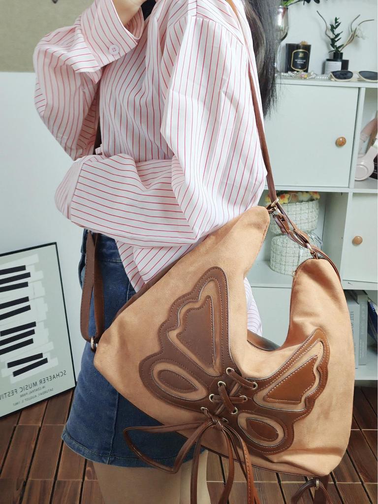 2024 Damen Retro Große Kapazität Schleife Tragetasche Umhängetasche