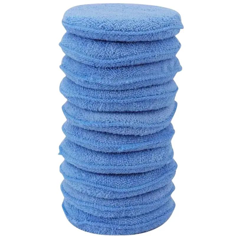 1/20pcs Car Microfiber Wax Applicator Foam Pocket Sponge Detailing Cleaning Buffing Pad for Auto Waxing, Dusting Polishing