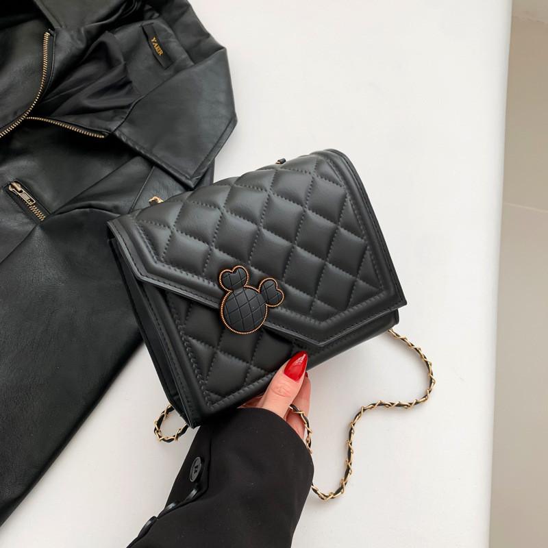 

Stylish Fashionable Pu Shoulder Bag For Women Unique Casual Small Square Design In Black Brown And White чёрный