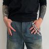 Ingemark Harajuku Řetízková peněženka s kamínky Řetěz na opasek pro muže Hip Hop Kalhoty Hipster Kalhoty Džíny Řetěz Rockové Šperky