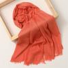 Foreign Trade Silk Scarf Cotton And Linen Headscarf Women'S Spring And Summer Solid Color Japanese And Korean Scarf Sun Protection Warm Shawl Hair