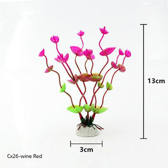 

Yiren Aquarium Landscaping: Simulated Water Plants CX27 Red-Green
