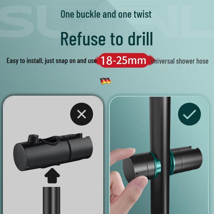 Adjustable Shower Head Bracket & Riser Set