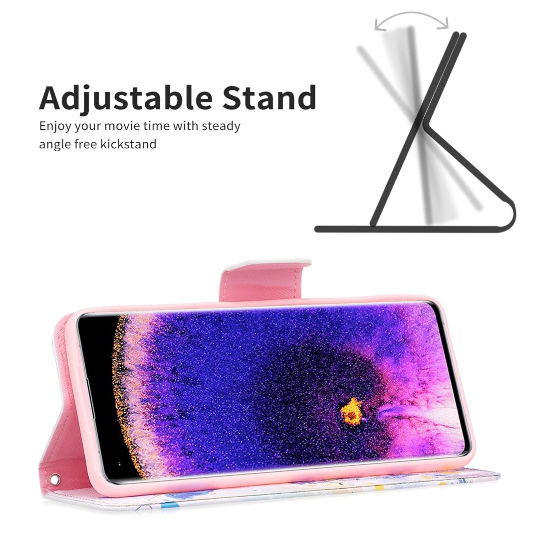 

For Oppo Find X5 Phone Case Pattern Printing PU Leather Wallet Stand Cover A