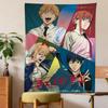 Anime Chainsaw Man Printed Large Wall Tapestry, Bohemian Style with Mandala Details, Ideal for Home Decor & Themed Spaces
