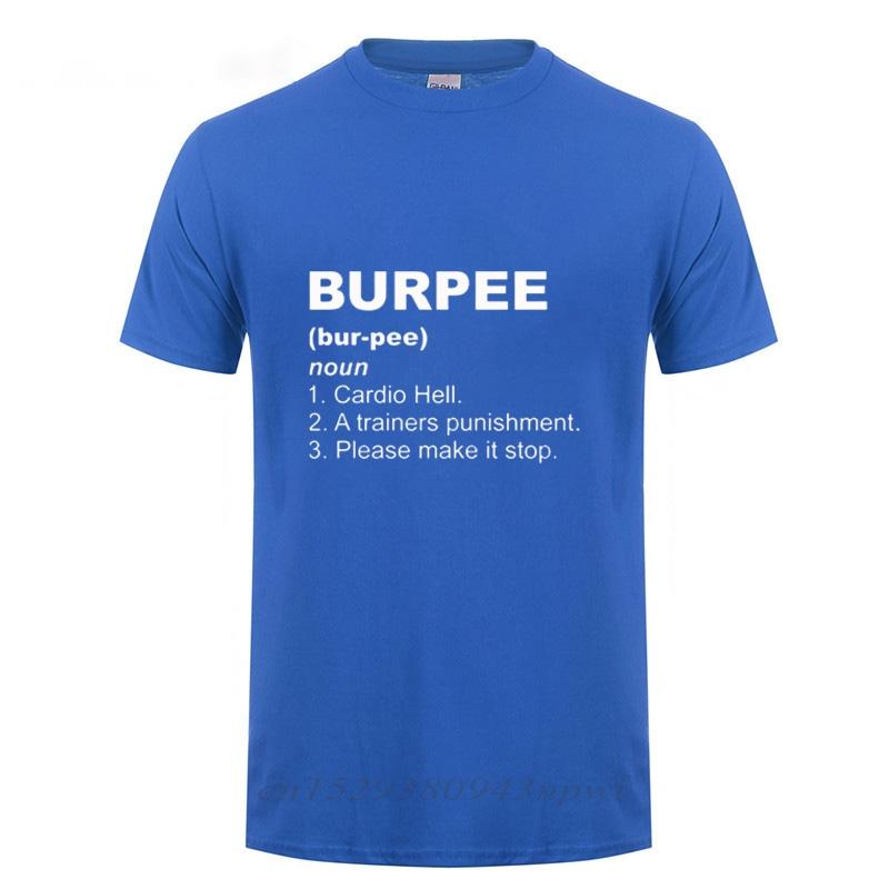 Büro Burpee Definition T-Shirt Lustiges Geburtstagsgeschenk für Männer Streetwear Lockeres Baumwoll-T-Shirt Crossfit Trainingskleidung