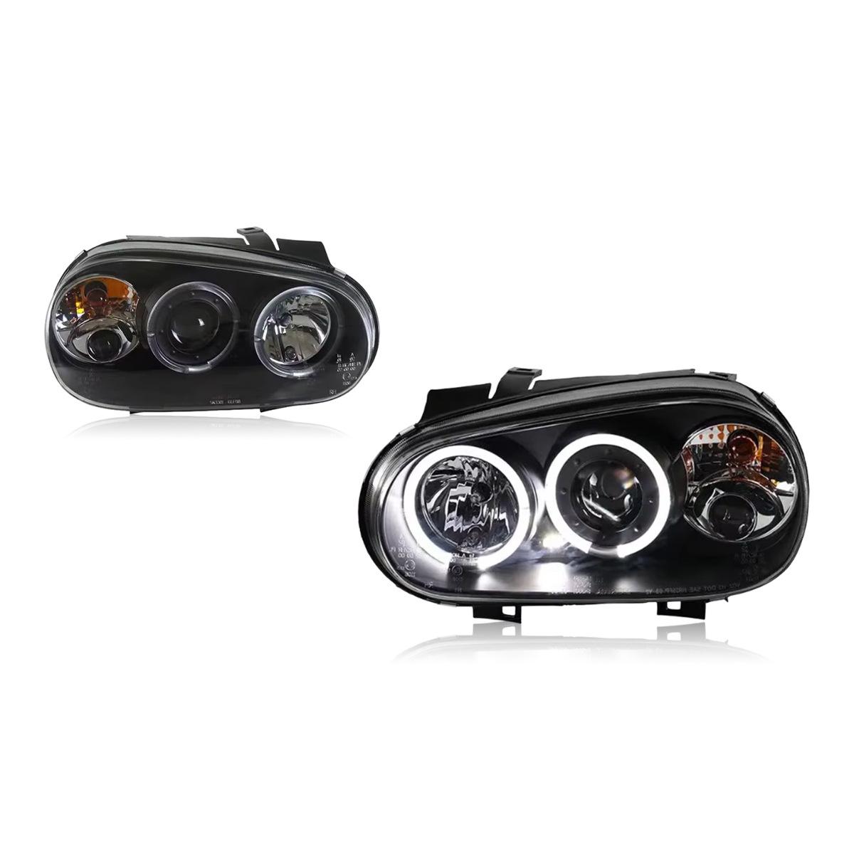 

Compatible LED Projector Headlight Assembly with Angel Eyes & Turn Signals for 2004-2008 Volkswagen Golf 4