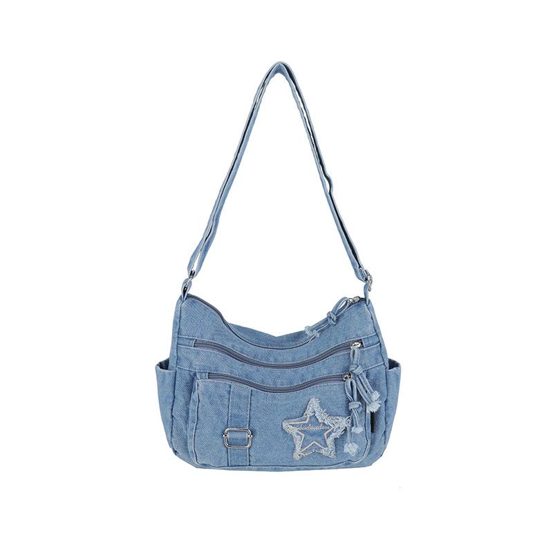 Denim Bag Women's Shoulder Bag Large Capacity Commuter Crossbody Bag
