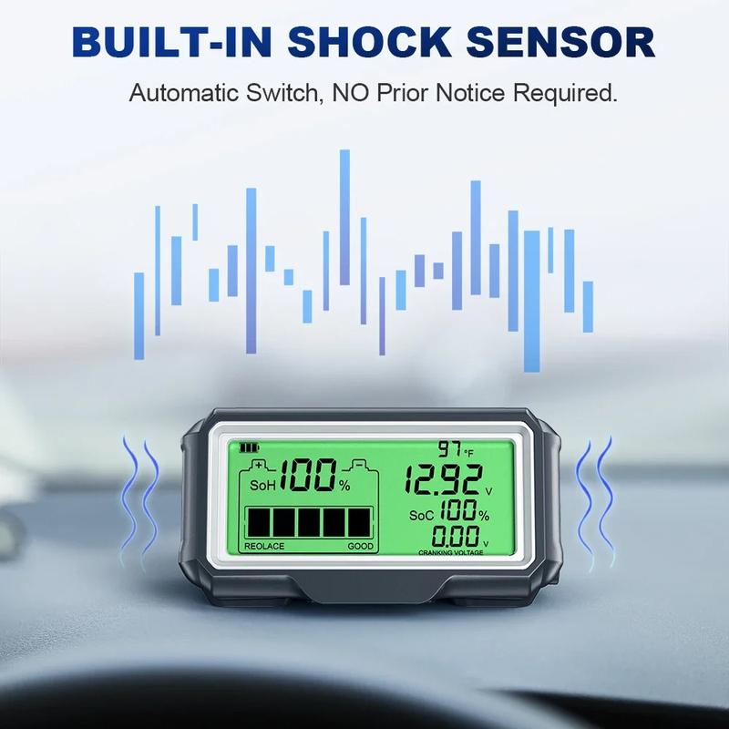 12V Battery Tester Battery Health Analyzer Charging Tester Tool ANCEL BM200 PRO 12V LED Car Battery Monitor Head-Up Display