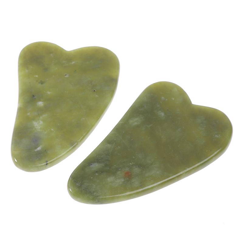 Gua Sha Natural Green Jade Quartz  Stone  Bodys Massage Board Tool
