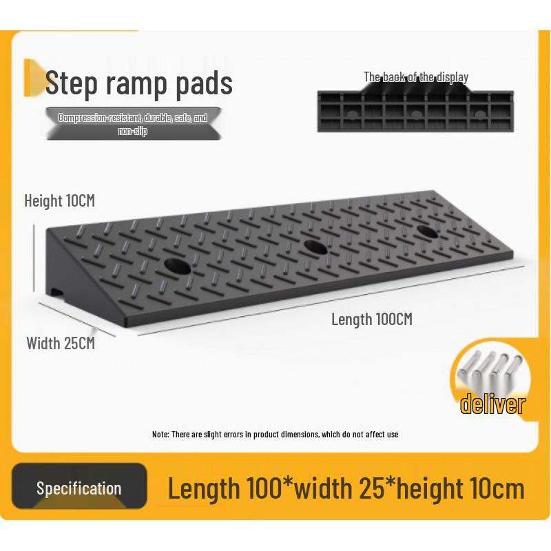 Rubber Curb & Threshold Ramp Mat for Home and Car 