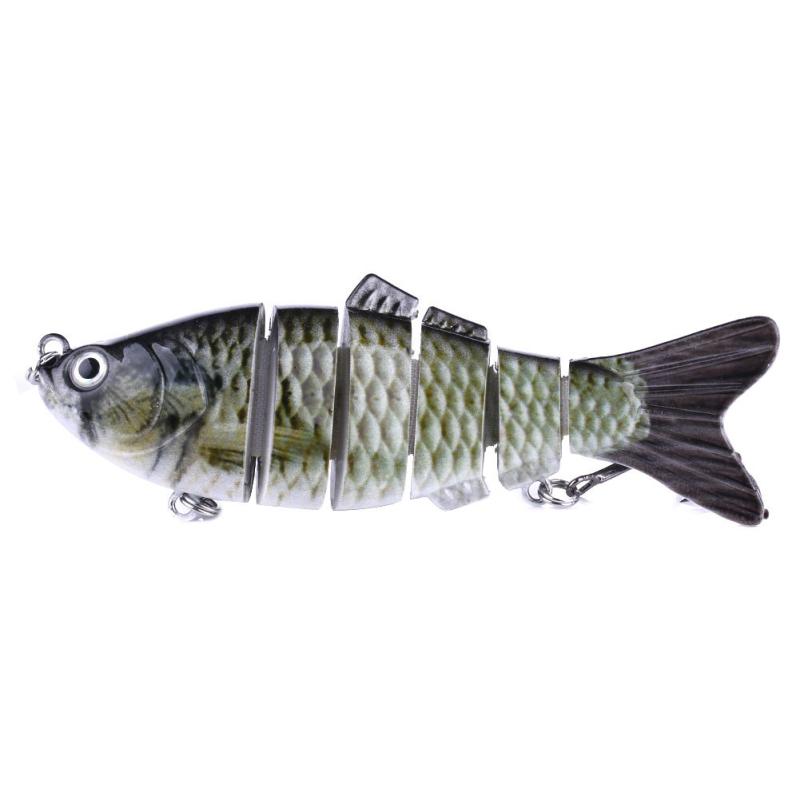 10cm/18g Esca da Pesca 12 Colori Multi-Segmenti Articolata Bionica Esca Artificiale Wobbler Affondanti Pesca