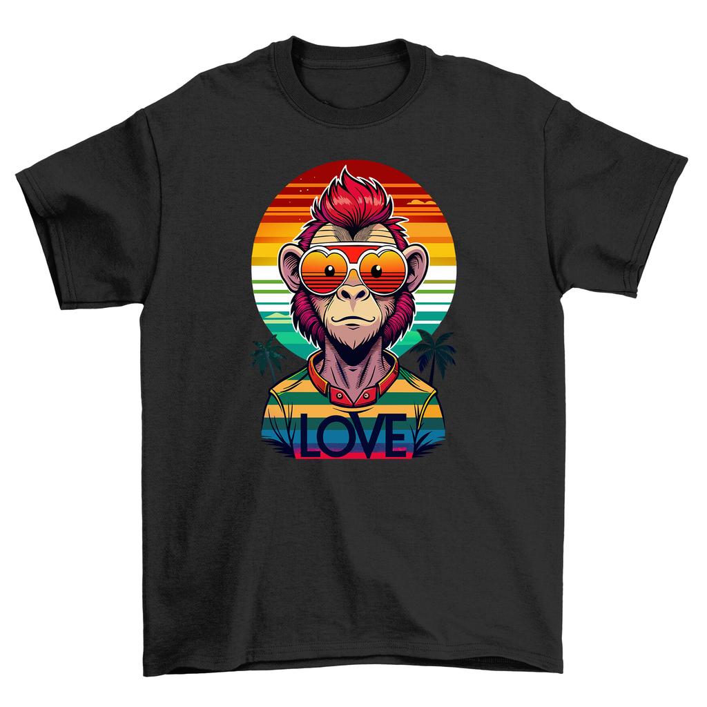 Pride_55 Affen-Geschäft T-Shirt Herren Damen T-Shirts Oberteil - Lustig und Stilvoll. 100% Baumwolle, Unisex-Design.