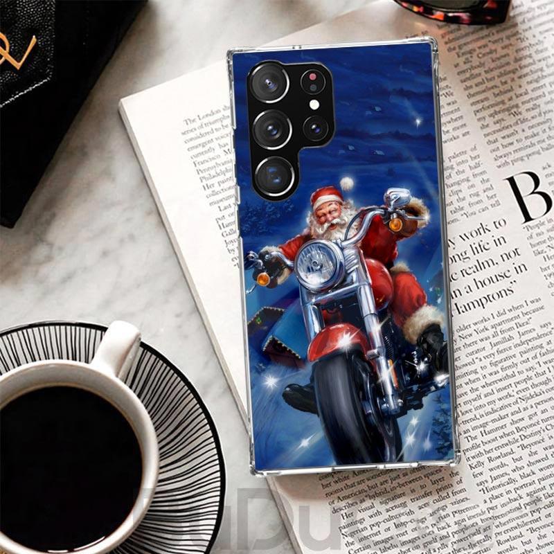 Christmas Santa Claus Present Cover For Samsung Galaxy S23 S22 S24 S25 Ultra Phone Case S21 Plus S20 FE S10 + S25Ultra Print Fun