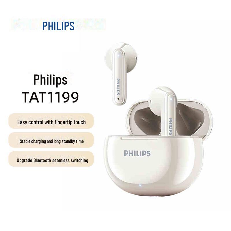 

Philips TAT1199 True Wireless Bluetooth Earbuds білий