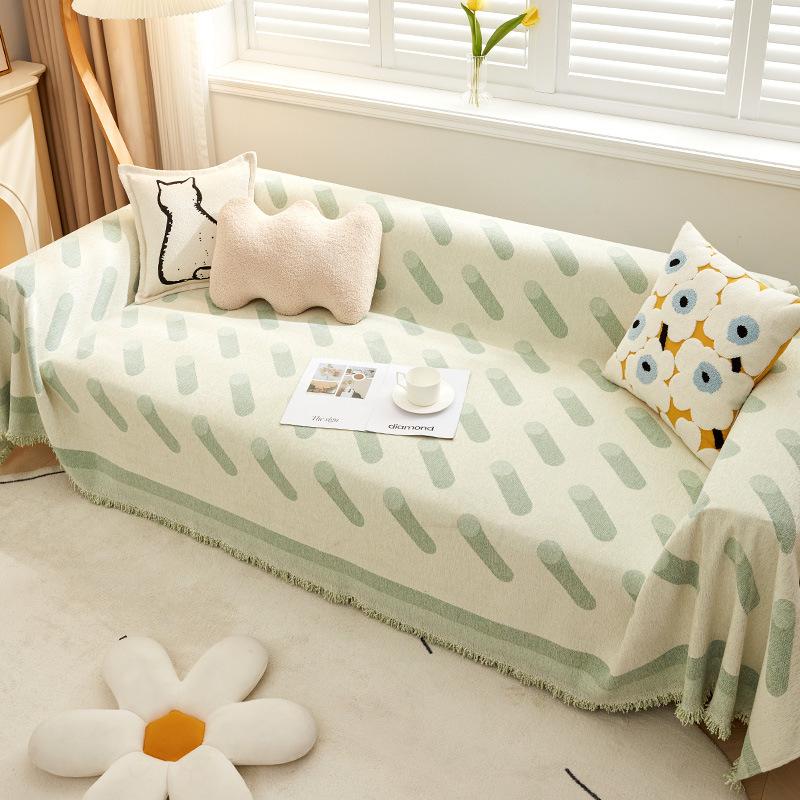 Sofabezug, Stoff, Ins-Stil, schlicht, modern, Sofakissen, kratzfest, Sofabezug, vier Jahreszeiten, universeller, vollständig abgedeckter Sofabezug