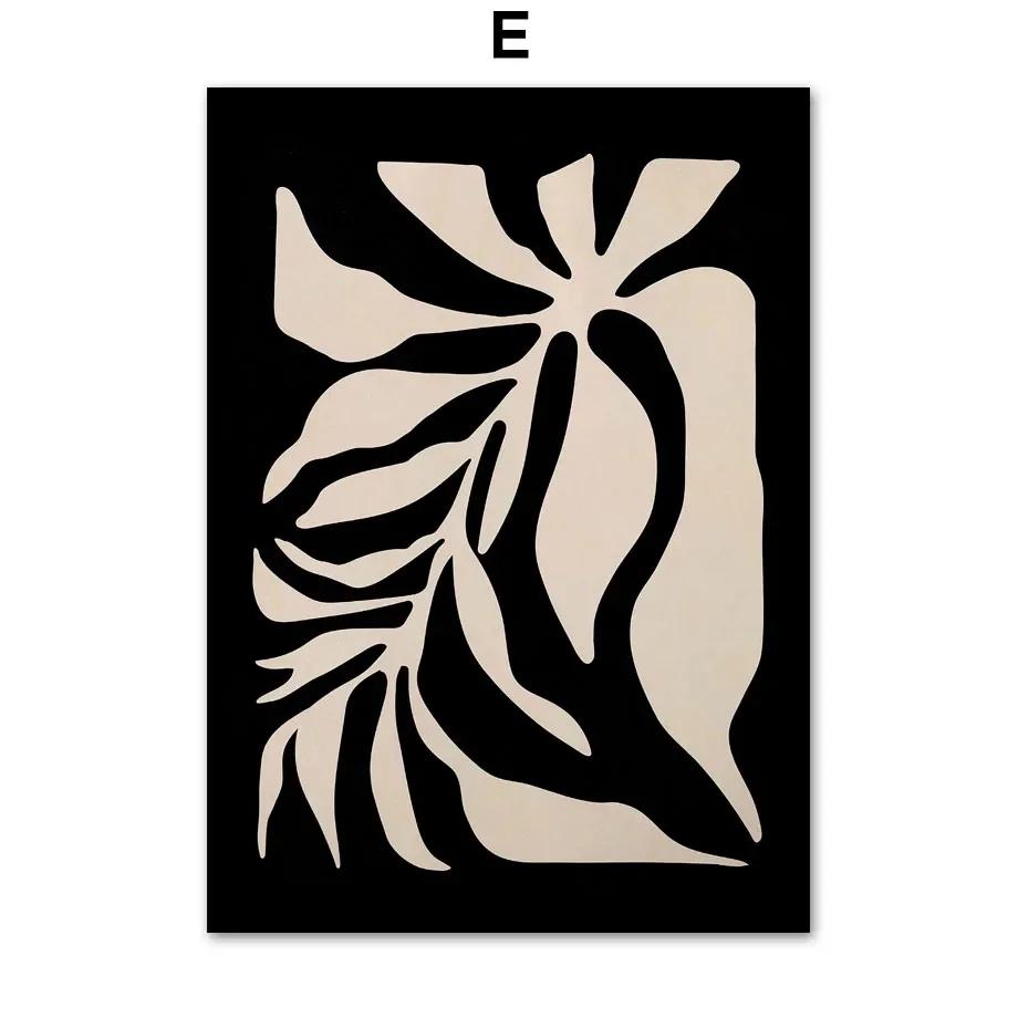 

Черный Матисс Абстракция Линия Листа Женщина Бохо Настенная Живопись Холст Картина Скандинавский Плакат И Печать Картина Для Гостиной Домашний Декор 21x30cm No Framed