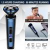 Hatteker Electric Shaver Man‘s Hair Clipper 3 In 1 Electric Razor Rotary Shaving Machine Rechargeable Grooming Kit Wet/Dry