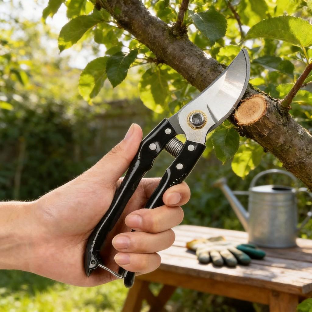 Garden Pruning Shears With Heavy Duty Blades For Fruit Tree Trimming And Garden Maintenance