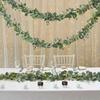 Realistic Fake Eucalyptus Vine Wall Hanging Vine Archway Artificial Plants Greenery Garland White Flowers Eucalyptus Leaves