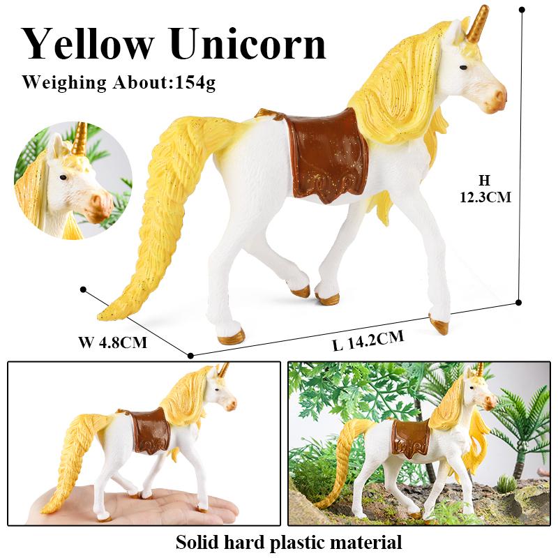 Oenux Fairy Tale Fly Horse Mythical Alpaca Elf Pegasus Action Figures Animal Model Collection Cute Girl Birthday Gift Kids Toy