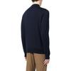 Polo Ralph Lauren Einfarbiges Logo Bestickt Langarm Strick-Poloshirt Herren Oberteile Blau 710876852-003