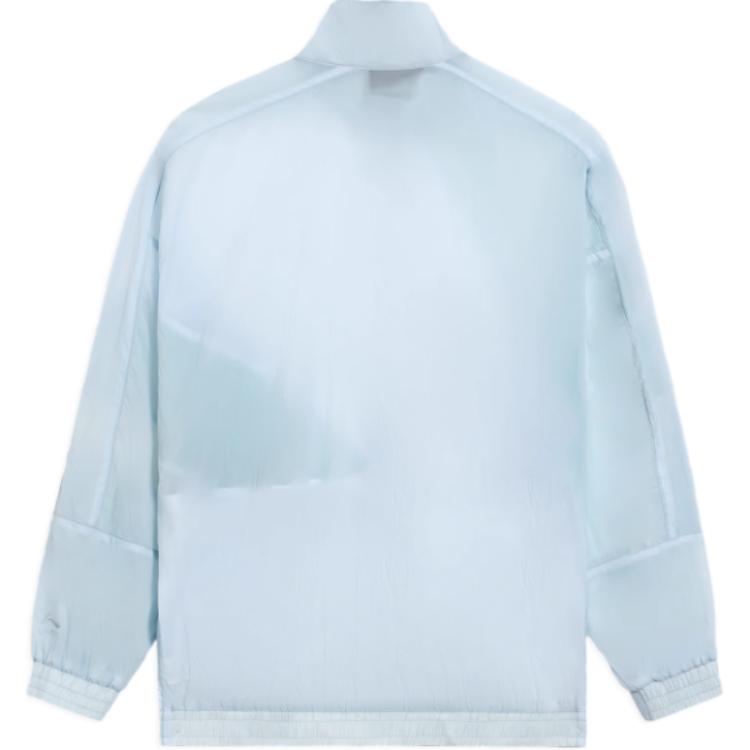 Li Ning Zipper Stand Collar Loose Casual Sports Windbreaker Men Outerwear Mist-Blue AFDS471-2