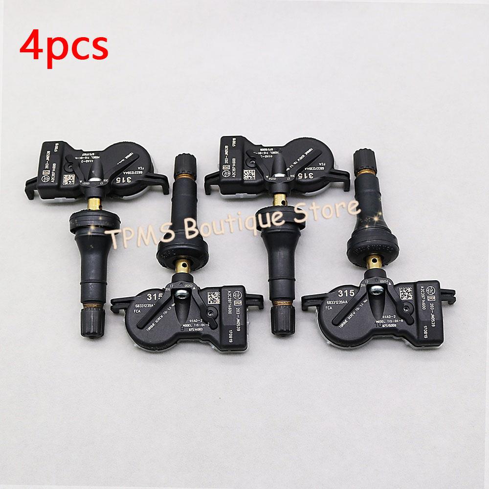 

4pcs 315MHz 68331239AA 68331239AB TPMS Tire Pressure Monitor System Car Accessories For Jeep Renegade 2015 2016 2017 2018 4pcs (68331239AA)