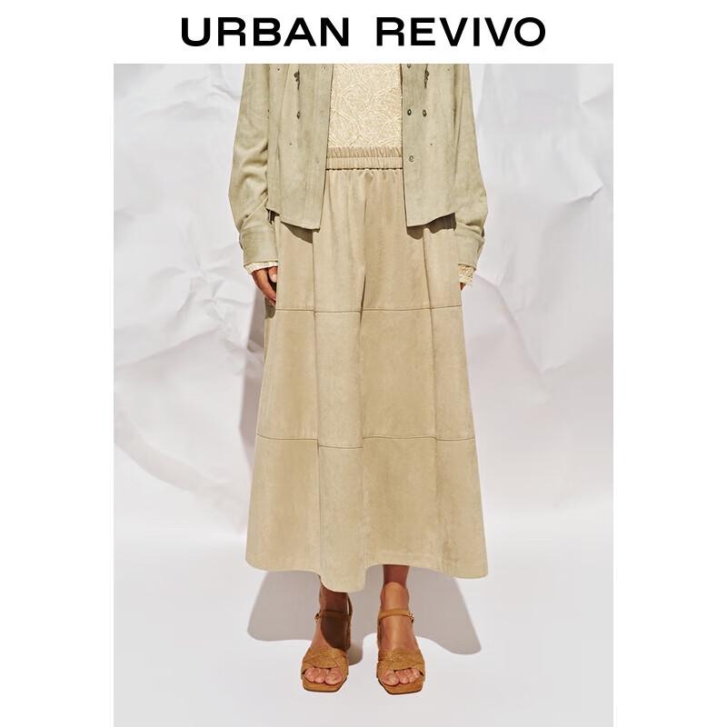 UR 2025 Autumn A-Line Slit Back Loose Half Skirt M-L