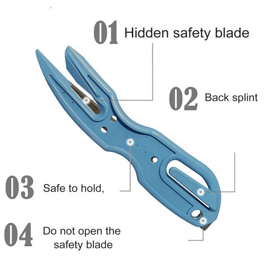 Wrapping Strip Cutter Portable Safe Anti-slip Ergonomic Handle Multifunctional Express Box Opener Wrapping Tape Film Cutting Tool