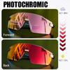 SCVCN Farbige photochrome Radsportbrille Sonnenbrille für Herren Radsport Straßen- und Mountainbike-Brille sowie für Damen Freizeit Wandern Winddicht