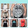 Stylish Polyester Fiber Men's Vest Moisture-wicking Slim Fit Gym Tank Top For All Seasons