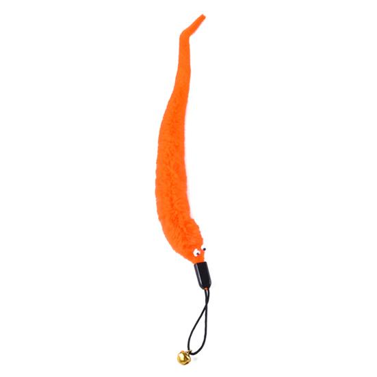 Pet Cat Kitten Retractable Teaser Wand Bell Worm Replacement Head Scratch Toy