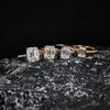 S925 Silver Classic 4CT Emerald Cut Moissanite Ring for Women