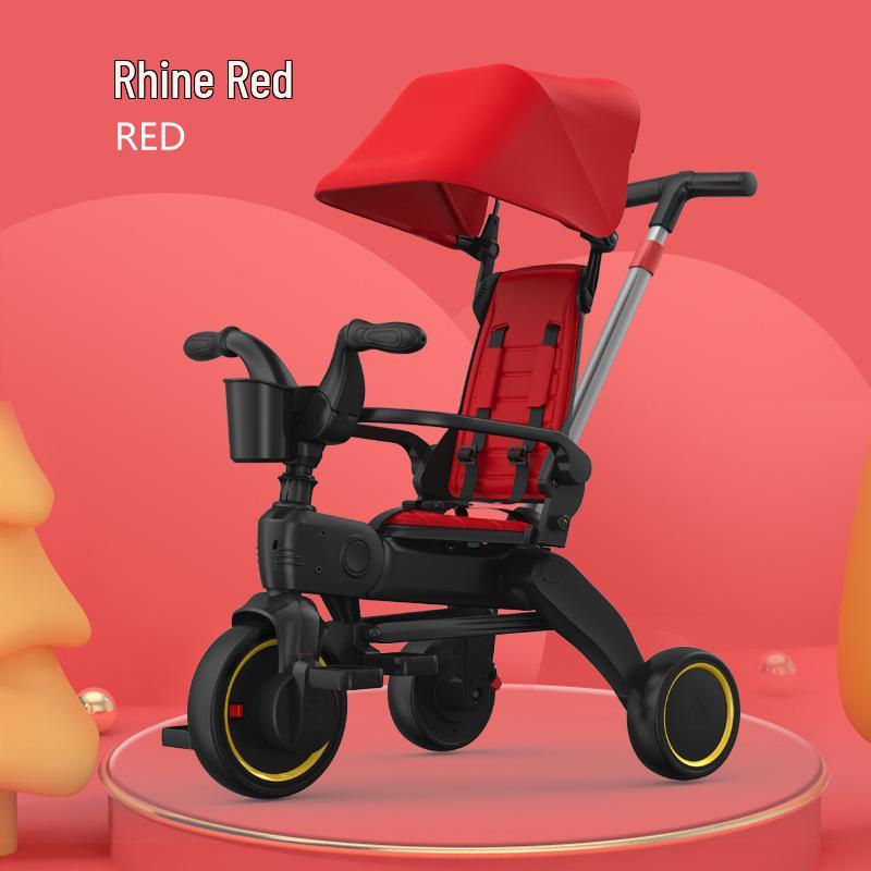 Kids' Multi-Function Foldable Tricycle Stroller for Ages 3-6 – Lightweight for Boys & Girls