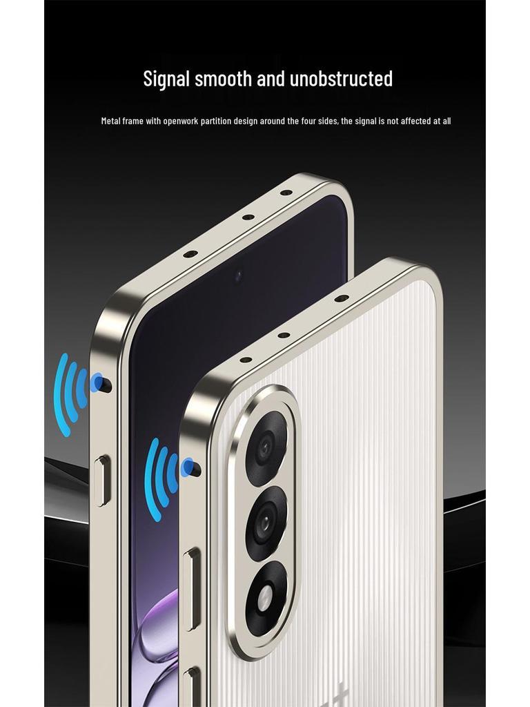 OnePlus Ace 5 Ultimate Metal Buckle Drop-proof Heat Dissipation Case with Lens Protection