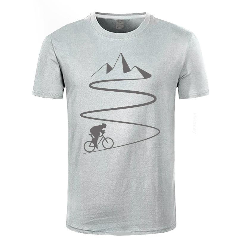 Mountain Bike Heartbeat Funny Biker T Shirt Oversized Custom Short Sleeve Mens Bicycle Cycling T-shirt Fashion Family Cotton