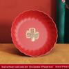 ZISIZ Light Luxury Red Wedding Fruit Plate Set