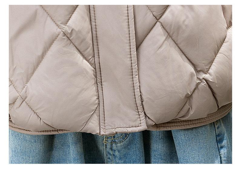 Gilet Trapuntato con Cappuccio Dimagrante Taglie Forti da Donna - Stile Coreano Autunno/Inverno 2025 Cotone Piumino