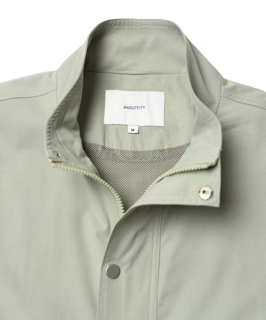 Aott Multi-Zip Up Jacket Ash Khaki