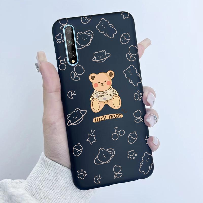 For Huawei Y8p Phone Case Flower Girl Design Soft Silicone TPU Back Housing for Huawei P Smart S Y 8p HuaweiY8p AQM-LX1 Covers