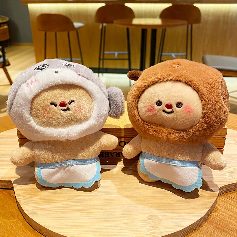 Graceful Bear Plush Keychain Doll - Cartoon Backpack Pendant Gift